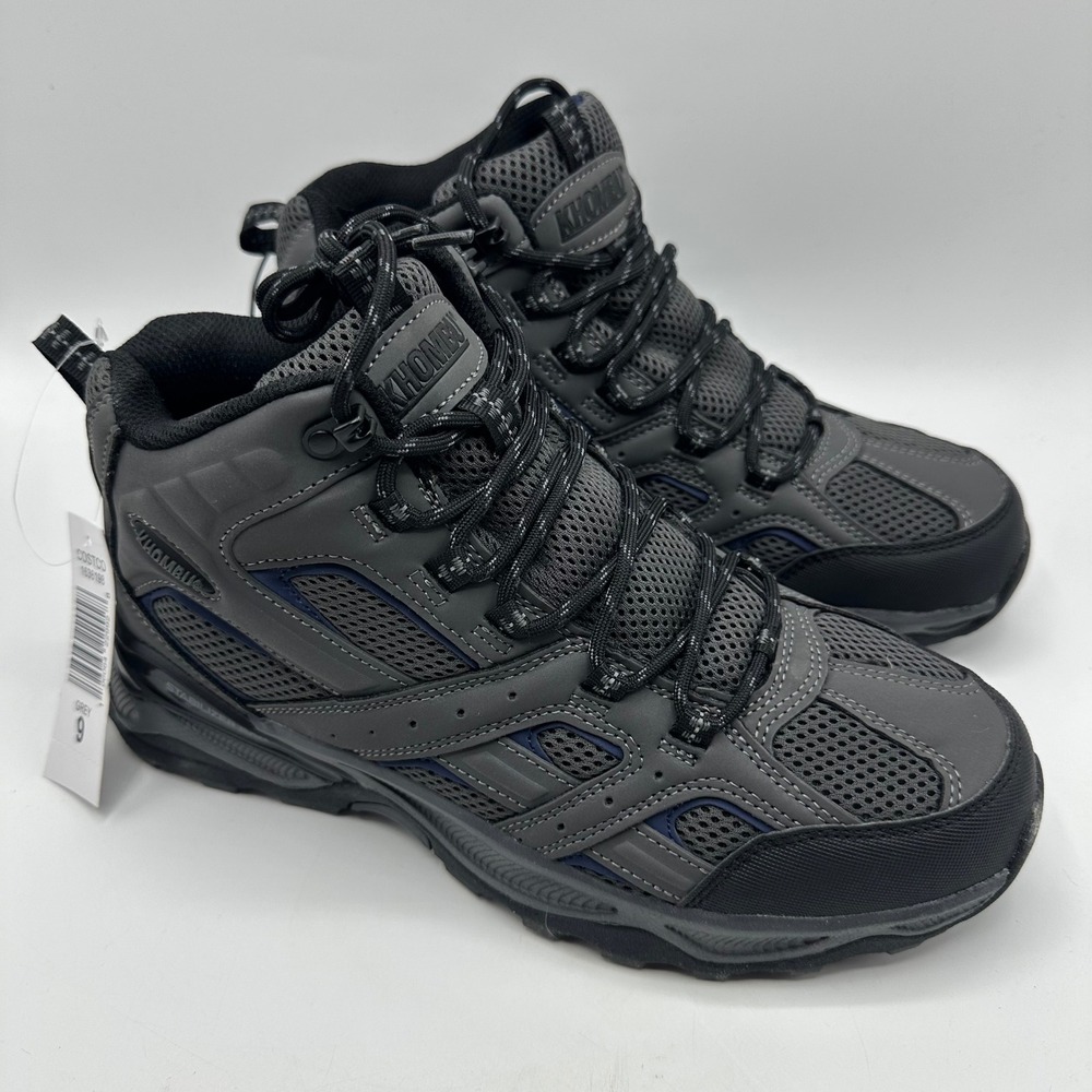 Khombu Luke Mens Hiking Boots Grey Trail Shoes 1636198 Size 9
